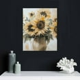 thumbnail image 4 of ZFLMY Vase Sunflowers Painting Canvas Print for Home Decor Living Room Bathroom Bedroom Office, Ready to Hang 16x20in, 4 of 5