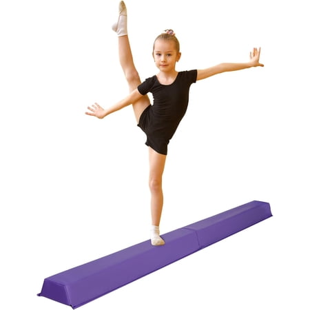 F2C 6ft Folding Gymnastic Balance Beam, Anti-Slip Base Floor Foam Balance Beam Bar, Gymnastics Equipment for Beginners Practice Training