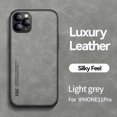 thumbnail image 3 of Allytech Case for iPhone 11 Pro max Luxury Leather Phone Case Simple solid color Full Camera Protective Cover for iPhone 11 Pro,Lightgray, 3 of 6