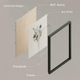 thumbnail image 4 of PixonSign 4 PCS Flowers Posters Framed Canvas Prints Forest Wildflower Wall Art Set Collage Floral Botanical Print Nature Illustrations Country/Farmhouse Rustic Cozy Zen Decor - 11"x14" Black, 4 of 5