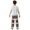 thumbnail image 5 of FORMRS Kids Pajama Pants with Pockets Size 6-8Y Boys Lounge Sleep Bottoms, Vibrant Red Tartan Pattern, 5 of 8