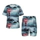 thumbnail image 1 of Balery Lighthouse in a Stormy Sea Conjunto de Pijama Infantil de Manga Corta con Estampado – Ropa de Dormir de Algodón Suave-XX-Large, 1 of 5