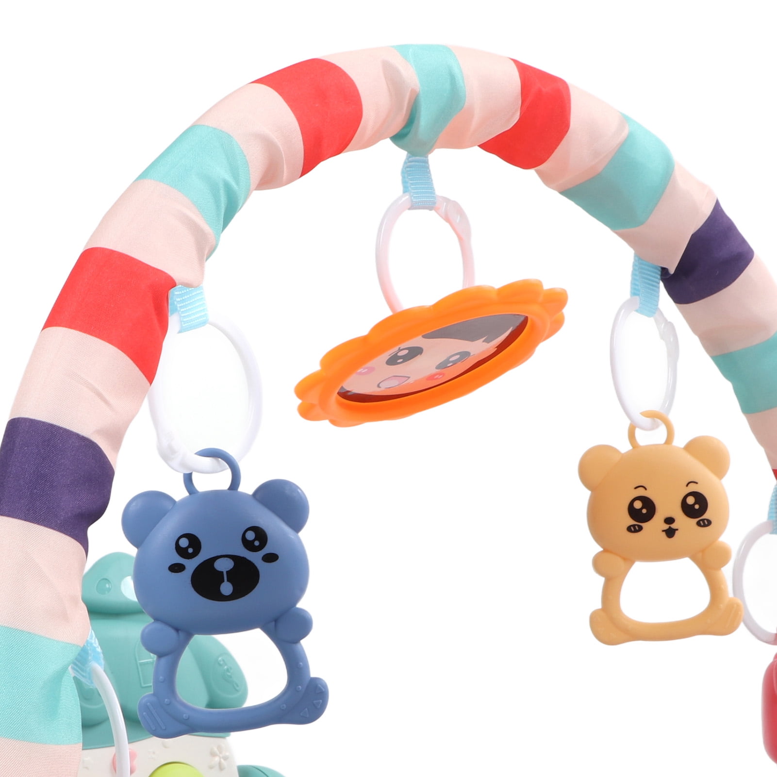 Riousery Baby Gym Playmat Piano Improve Motor Skill Sensory Stimulation Learning Light Musical Kick Play Piano Mat Ultramarine (15.75 inches / 40 cm)