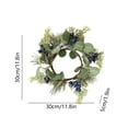 thumbnail image 3 of Boovnll Christmas Candle Rings, Artificial Berries Pine Small Christmas Wreath for Candle, Cup, Vase, Wedding Party Tabletop Centerpiece Decor, Christmas Decorations, 3 of 6