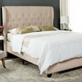 thumbnail image 6 of SAFAVIEH Blanchett Modern Retro Tufted Bed Frame, Queen, Light Beige, 6 of 8