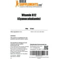 thumbnail image 2 of BulkSupplements Pure Vitamin B12 Powder - as Cyanocobalamin - 100 Grams (3.5 oz), 2 of 5