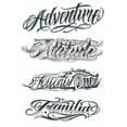thumbnail image 1 of (WBQB013-016) 4 Uds. Pegatinas tatuaje brazo letras caligrafía y pintura serie 240*100mm pegatinas tatuaje corporal, 1 of 9