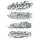 thumbnail image 1 of (WBQB013-016) 4 Uds. Pegatinas tatuaje brazo letras caligrafía y pintura serie 240*100mm pegatinas tatuaje corporal, 1 of 9