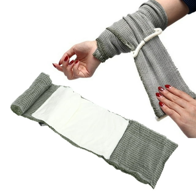 Disposable Emergency Elastic Compression Bandage with Pressure Applicator, Stop Bleeding, Quick and Easy to Apply Under Pressure Conditions, Lightweight Nylon Wire Material