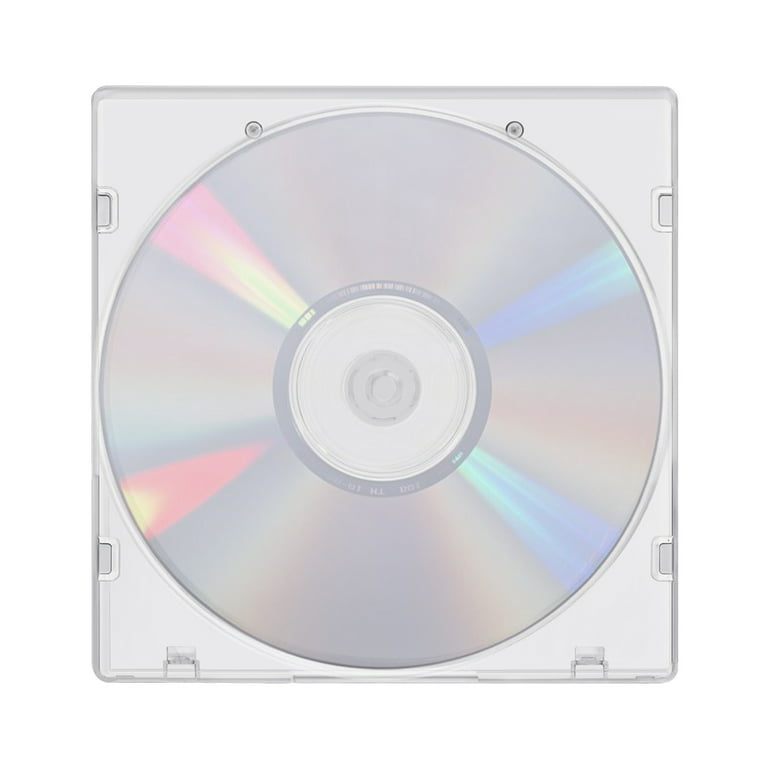 Boîtier CD Slim, lot de 10, Transparent