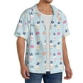 thumbnail image 4 of Vsdgher Rabbit In The Rain Print Men's Wrinkle Free Untucked Cuban Shirt Business Casual Button Down Shirts Short Sleeve Shirt, 4 of 7