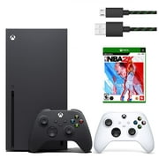 Microsoft Xbox Series X with White Controller, NBA 2K22, & USB C Cable