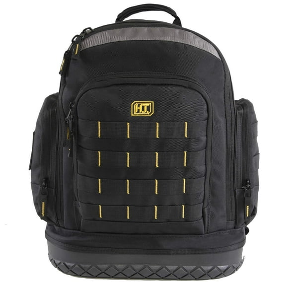 Highland Tactical Men's Task Tool Backpack with Molle Webbing, Black, One Size