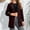 Wine, variant on Women's Winter Mid Length Plain Color Suit Jacket With Buttons Crazy Wool Winter Jackets Women Long Coats Womens Long Womens Coat Women Extra Long Jacket V Neck Belt Plain Outerwear for Women Womens