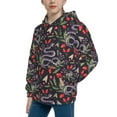 thumbnail image 2 of Uemuo Snakes And Snake Fruit Pattern Hooded Sweatshirt for Youth Pullover with Kangaroo Pocket Trendy youth sweatshirt Casual Hoodie for Boys and Girls-Small, 2 of 6