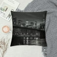 thumbnail image 2 of Heduofu Brooklyn Bridge New York Cityscape Manhattan Skyline Night Cotton Linen Square Throw Waist Pillow Case Decorative Cushion Cover Pillowcase Sofa White, 2 of 5