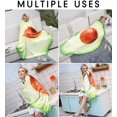 thumbnail image 3 of Avocado Plush Blanket Soft Flannel Cartoon Fruit Couch Throw, 3 of 4