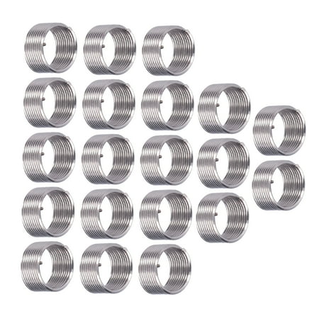 

2024 20Pcs Wire Thread Insert M12 x 1 Threaded Repair Reduce Nut Spiral Circle Extension Tool1D g
