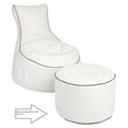 thumbnail image 4 of Sitting Point Swing Modo Tap White Beanbag Chair, 4 of 4