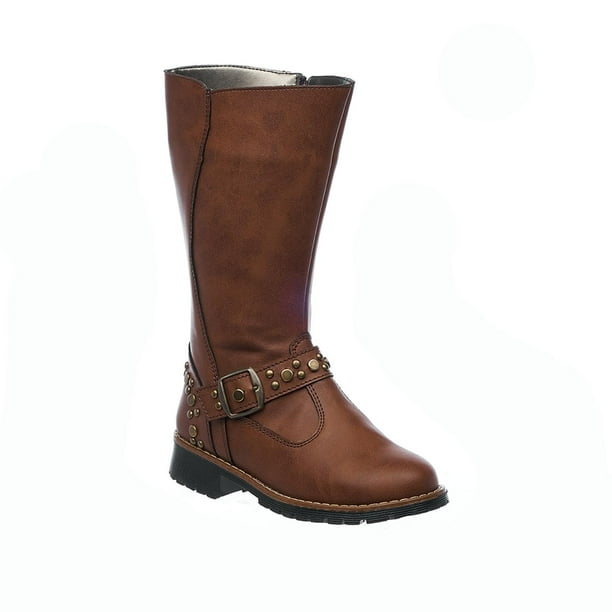 Botas Para Niñas Con Estoperoles Tipo Piel Café Casuales Cómodos 031N2Q cafe 21 INCÃGNITA 031A2Q