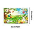 thumbnail image 3 of Easter Background Banner with Eggs and Bunny, Party Decorations Backdrop, Holiday Photo Booth Prop for Indoor Outdoor Easter Celebration, Spring Festival Decor, Vinyl Backdrop, 3 of 3