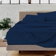 thumbnail image 3 of Luxury 4 Piece California King Size 100% Egyptian Cotton 800 Thread Count Premium Hotel Quality Smooth & Soft Bedding Sheet Set Luxury Soft 24" Inch Deep Pocket - Navy Blue Solid, 3 of 8