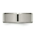 thumbnail image 5 of Auriga Fine Jewelry Titanium Brushed and Polished 8 mm Beveled Edge Band for Women Size 13.5, 5 of 6