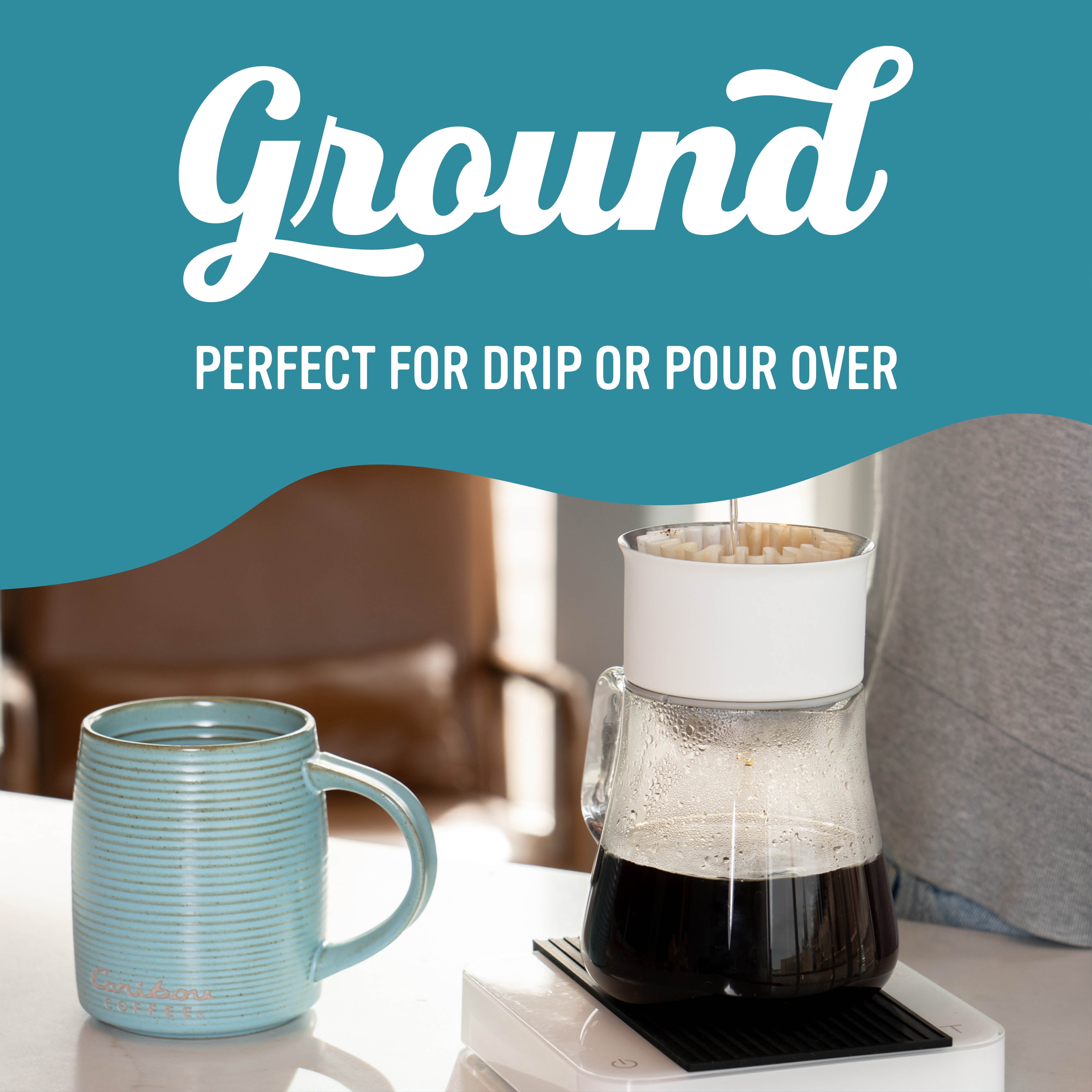 Caribou Coffee Caribou Blend Premium Medium Roast Ground Coffee, Arabica, 20 oz