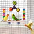 thumbnail image 4 of Parrot Chew Toy with Windmill, 3.94" x 4.41", Interactive Design to Stimulate Bird Intelligence, Hanging Cage Toy for Mental Enrichment(yellow,1pcs), 4 of 8