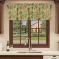 thumbnail image 6 of Palm Tree Tropical Curtain Valances for Windows, Kitchen Valance Window Treatments Panel 2 Pack, Pink Summer Green Botanical Rod Pocket Short Curtains for Bathroom Bedroom 60 x 18 Inch, 6 of 8