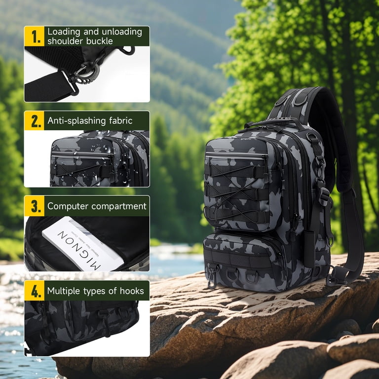 YTAKY 45L Waterproof Fishing Backpack with Rod Holder photo 2
