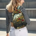 thumbnail image 5 of Rocae Floral Rhino With Birds for Canvas College Laptop Backpack for Men Women -Medium, 5 of 5