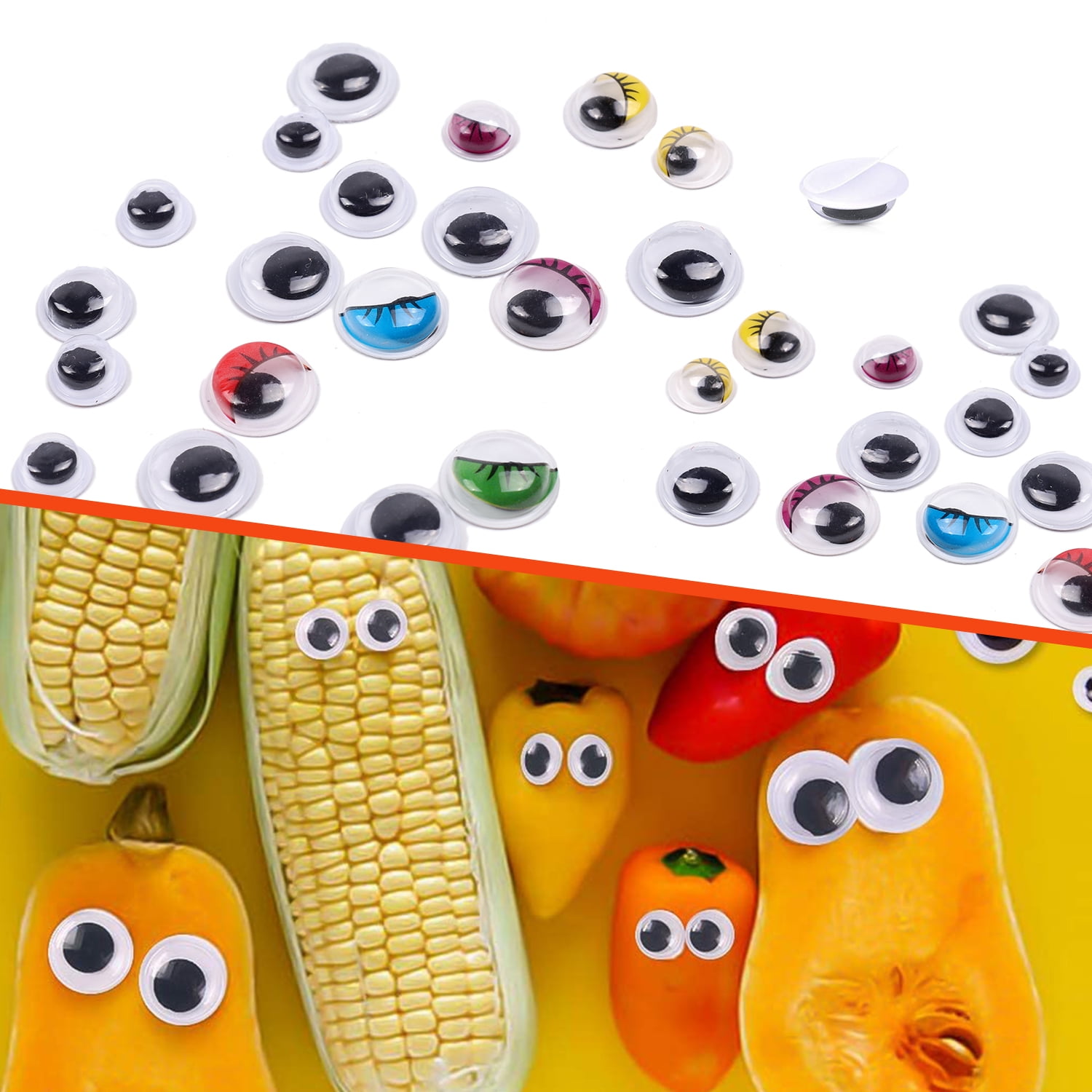 FURAHA 1800Pcs Arts and Craft Supplies for Kids Assorted Craft Pompoms Pipe  Cleaners Feather Button Wiggle Googly Eyes Colorful