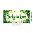 thumbnail image 6 of Lucky in Love St. Patrick's Day Banner with Shamrocks and Stars Backdrop Photography Decor Party Supplies Clover Celebration Decoration, 6 of 8