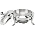 thumbnail image 3 of FYBTO Chafing Dish Buffet Set Round Buffet Warmer with Lid Stainless Steel Fuel Heating Portable Catering Server for Wedding Banquet Buffet Warmer (22cm)-0621, 3 of 4