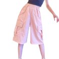 thumbnail image 4 of Atogsazn Children's Boys Cargo Shorts Casual Athletic Jogger Shorts with Pocket Boys Wide Leg Outfit Summer 02-Pink 11-12 Years, 4 of 5