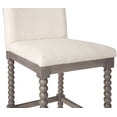 thumbnail image 6 of Abbott 26" Spindle Counter Stool with Brushed Gray Frame and Linen White Fabric, 6 of 7