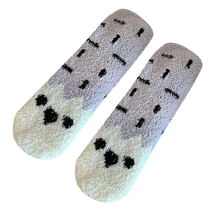 

Adult Animal Print Lovely Puppy Plush Middle Tude Socks Home Stockings