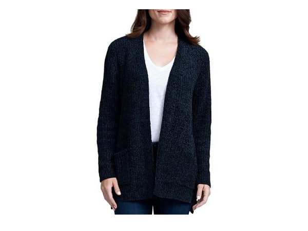 warm black cardigan sweater