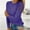 Purple, variant on Outfmvch Womens Blouses,Basic Long Sleeves for Women,Womens Tops Trendy,Women's Round Neck Solid Color Hollow Stitching Long Sleeved T Shirt,Petite Tops for Women,Going Out Tops for Women Army Green L