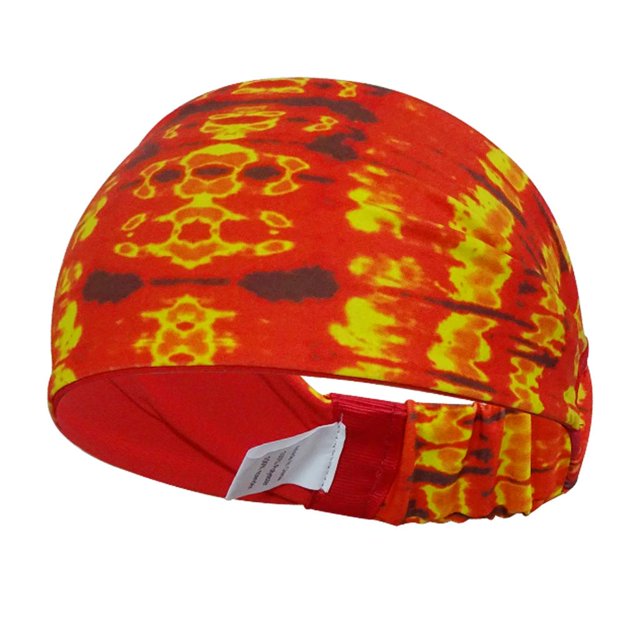 Banda elástica para el sudor en la cabeza - Diadema con absorción del sudor para / Rojo amarillo