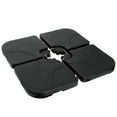 thumbnail image 1 of ZENSTYLE Patio Umbrella Base 4 Pieces Stitchable Square Shape Stand Refillable Reservoir, Black, 1 of 12