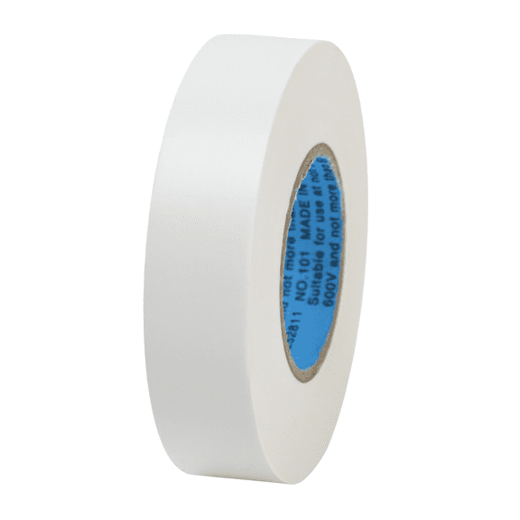 FindTape Wonder Professional Grade Vinyl Electrical Tape [7 mils thick]: 3/4 in. x 66 ft. (White)