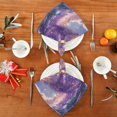 thumbnail image 4 of BZSMCE Satin Native Fab Cotton Dinner Napkin Purple Crystal Boat Reusable, 4 of 8
