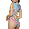 thumbnail image 3 of Lsque Bluey Women's Crew Neck Short Sleeve Bodysuit Basic T Shirts Tops Onesie Adult Cute Pajama-XX-Large, 3 of 8