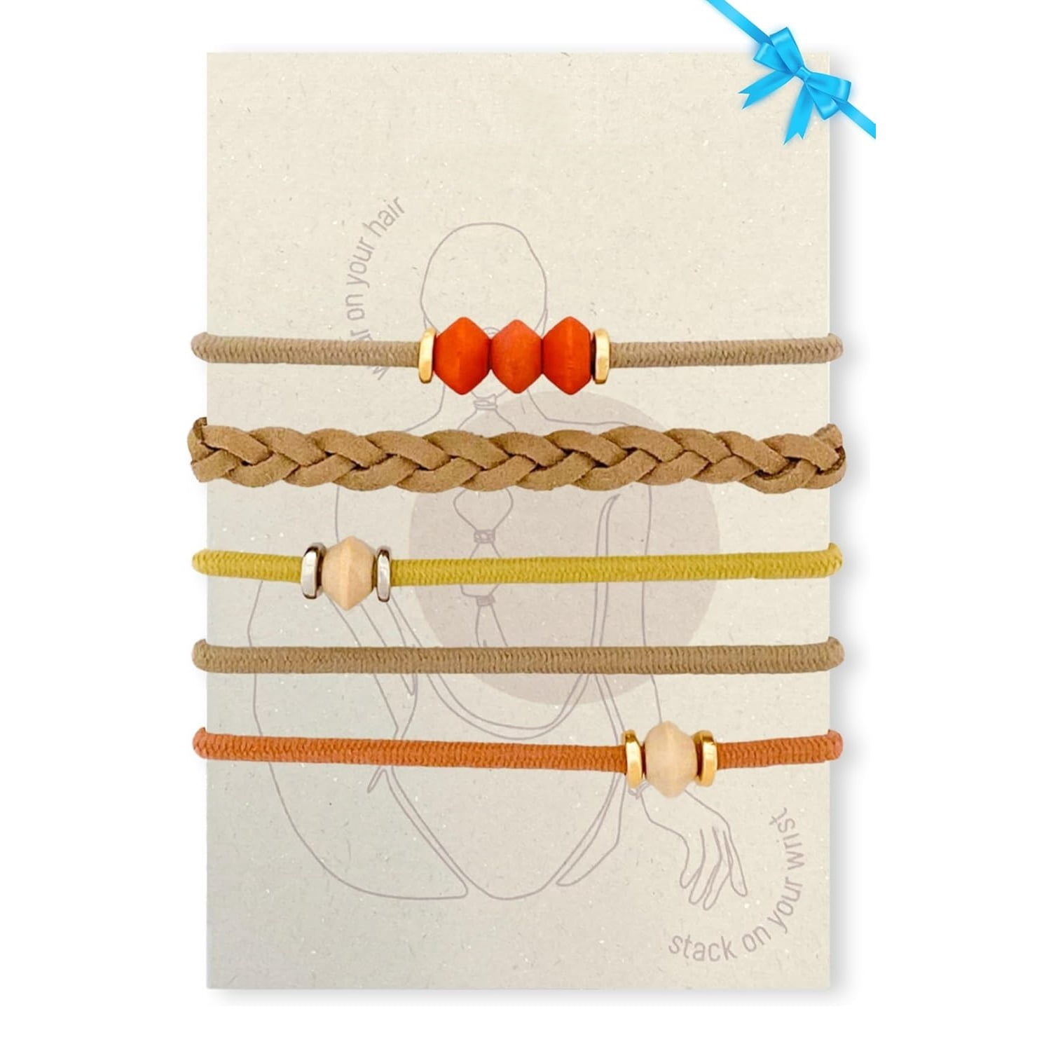 Hair Ties for Women – No-Damage Bracelet Hair Tie – Handmade Jewelry with Luxury Elastic