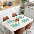 thumbnail image 3 of Geometric Abstract Ombre Table Place Mats, 18"x12" Ombre Green Blue Placemats Set of 4 Abstract Ombre Placemat for Kitchen Dining Table Decor Indoor Outdoor Decor Modern, 3 of 4