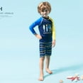 thumbnail image 5 of Kids Boys Quick Dry Sunscreen Long Sleeve Swimwear Shorts Surfing Wetsuit, 5 of 7