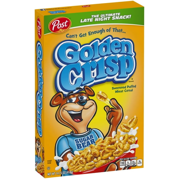 Post Golden Crisp Wheat Breakfast Cereal, 14.75 Oz