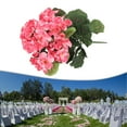 thumbnail image 2 of Bgsha 1 Bunch Artificial Geranium Red Pink Flowers Plant Artificial Flower Home Decor, 2 of 10